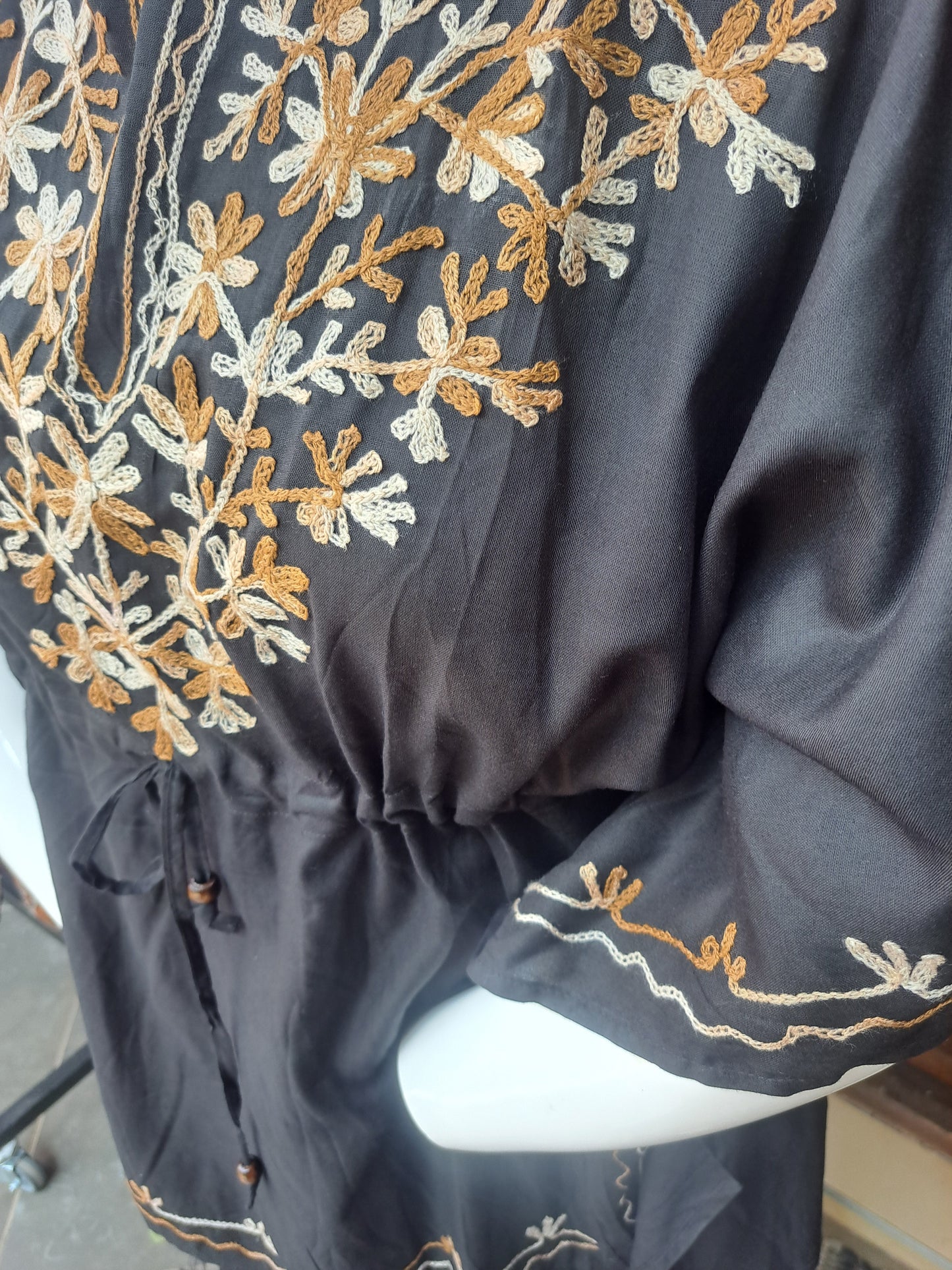 Gold & Midnight Kaftan Blouse
