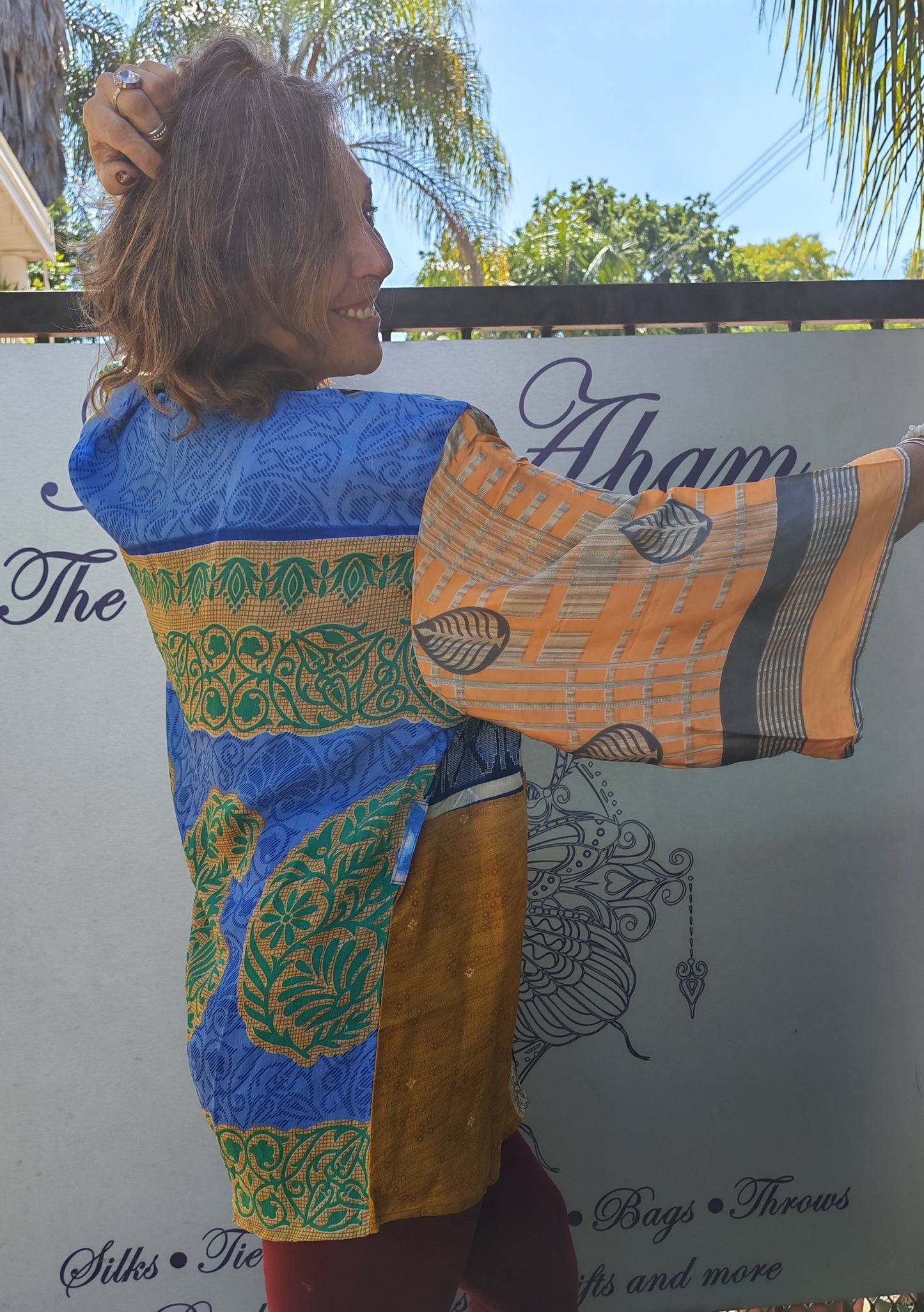 Short Kimono Orange Sleeve