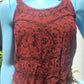 Deep Red Embroidered Crop