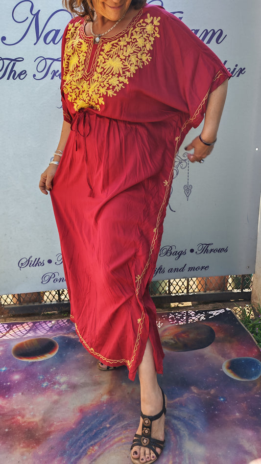 Golden Embroidered Kaftan