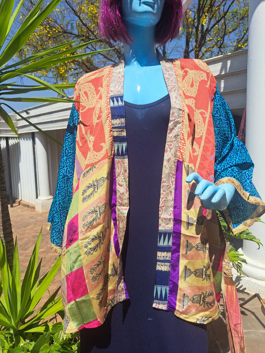 Gold & Royal Blue Kimono