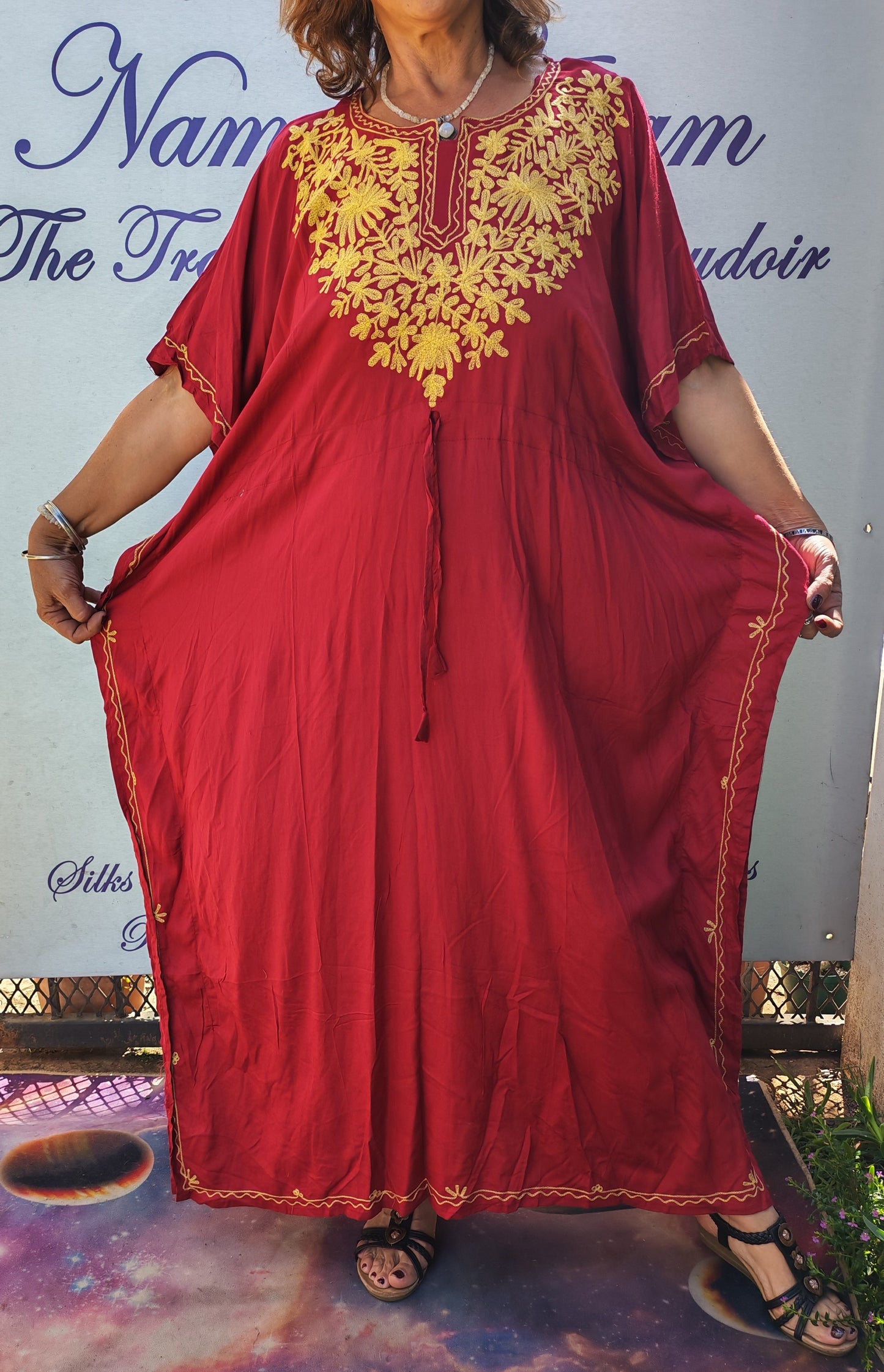 Golden Embroidered Kaftan