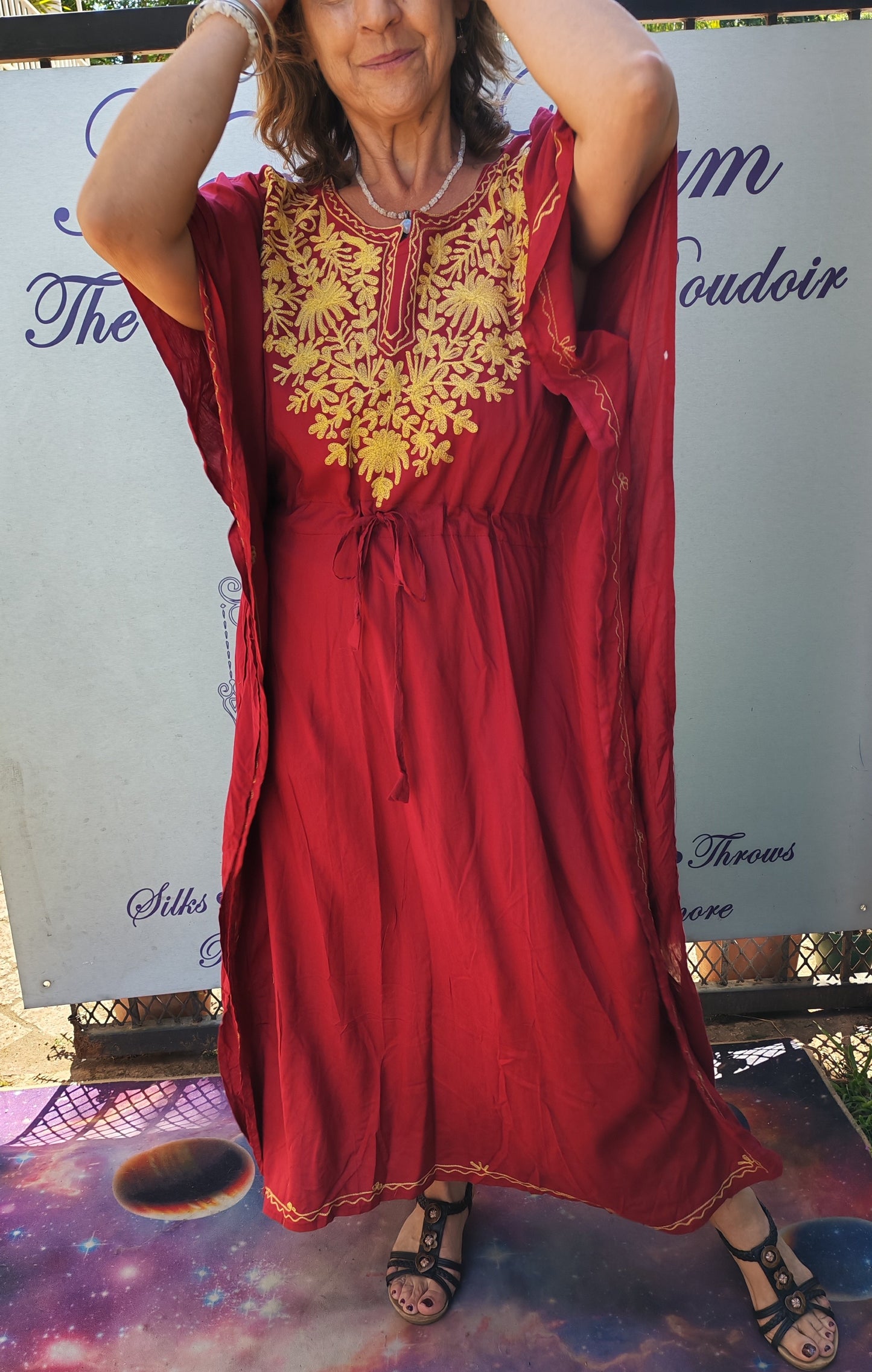 Golden Embroidered Kaftan