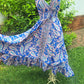 Blue Paisley Spanish Frill