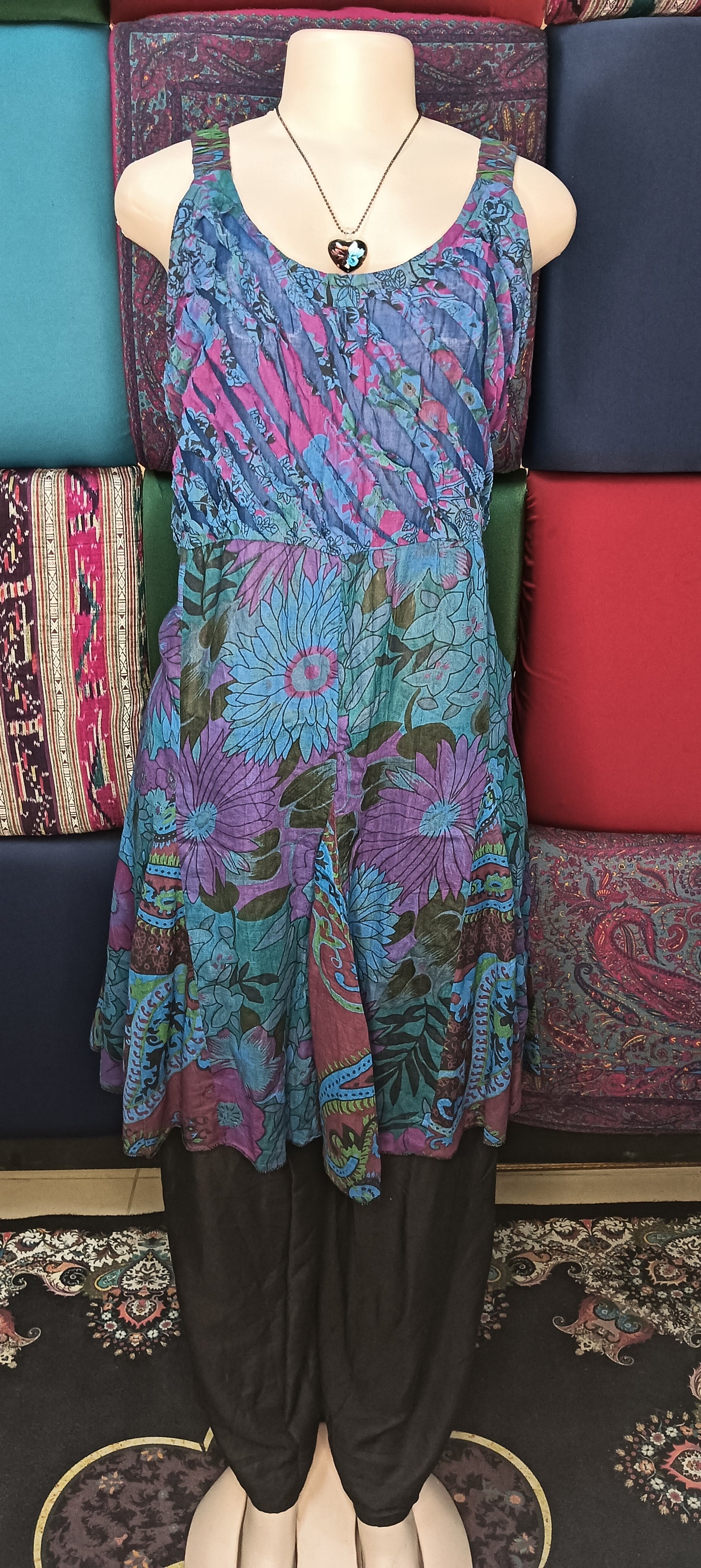 Indigo Garden Rip Dress