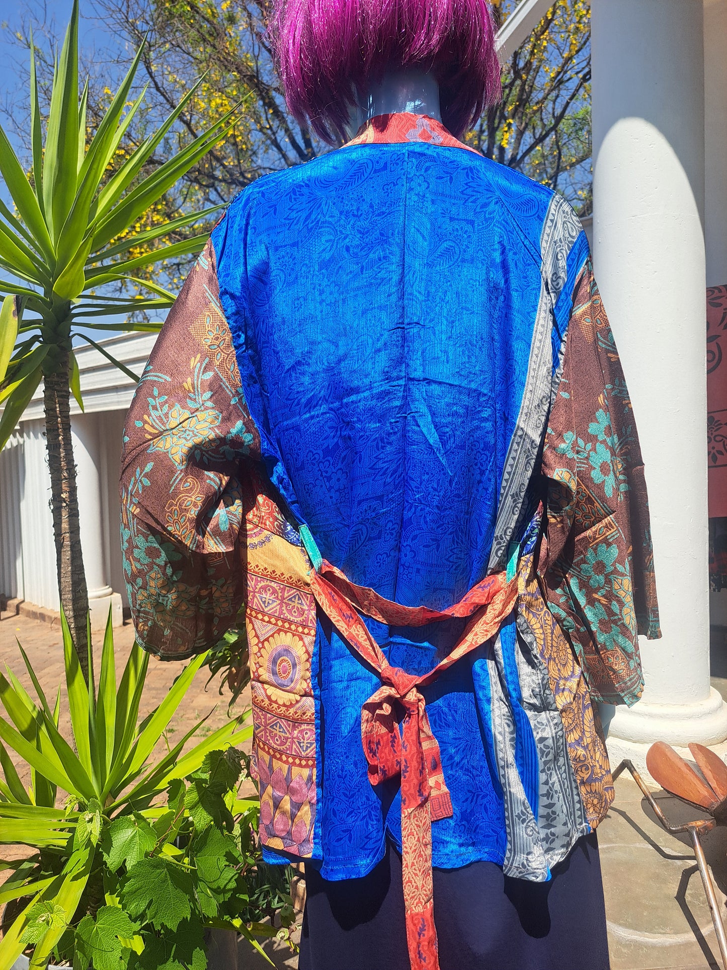 Gold & Royal Blue Kimono
