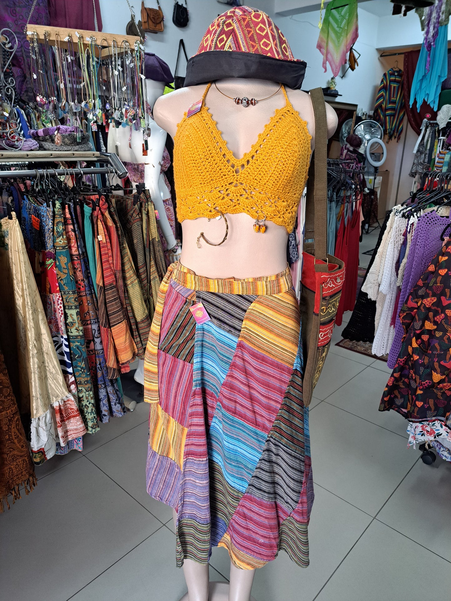 Golden Crochet Crop