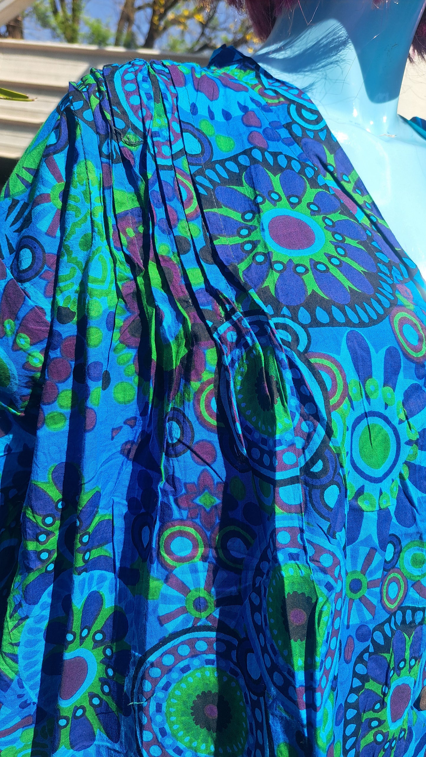 Bright Blue Mandala Blouse