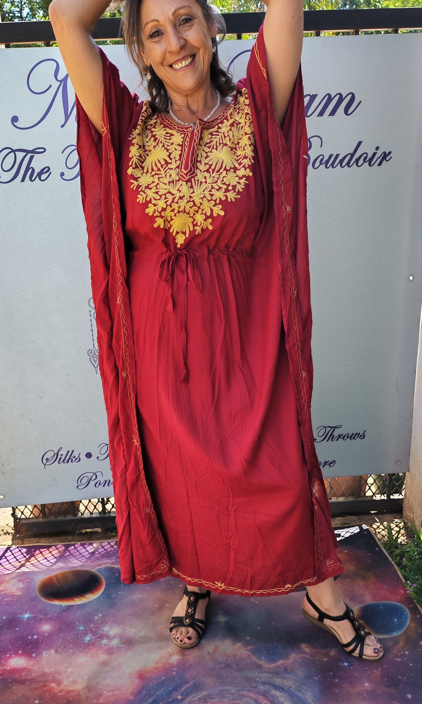 Golden Embroidered Kaftan