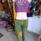 Purple Diamond Crochet Crop