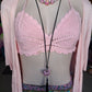 Pink Scalloped Crochet Crop