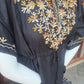 Gold & Midnight Kaftan Blouse