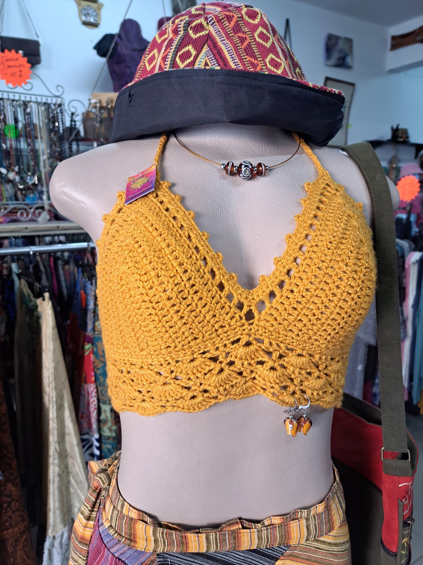 Golden Crochet Crop