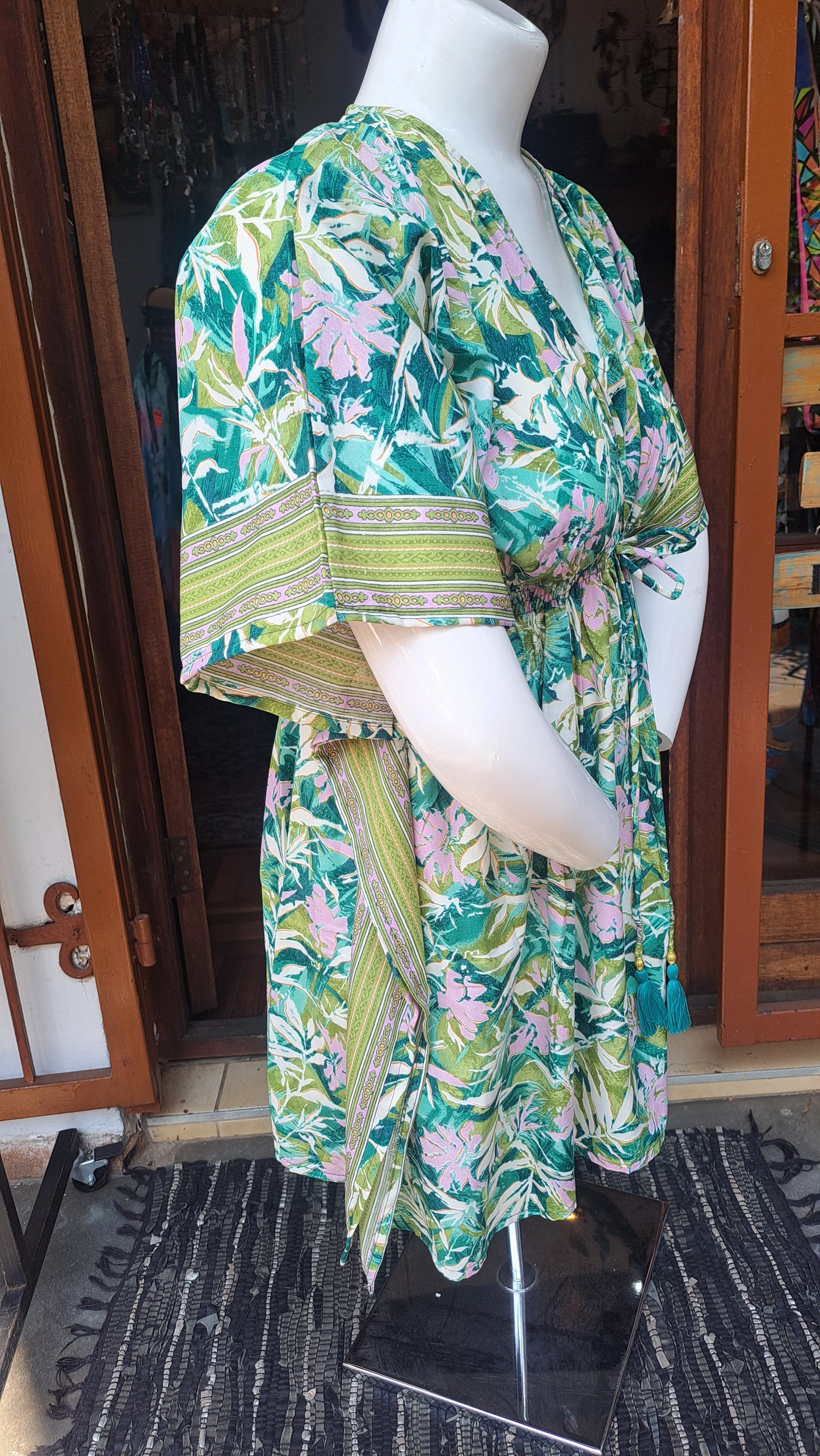 Pink Jungle Kaftan top