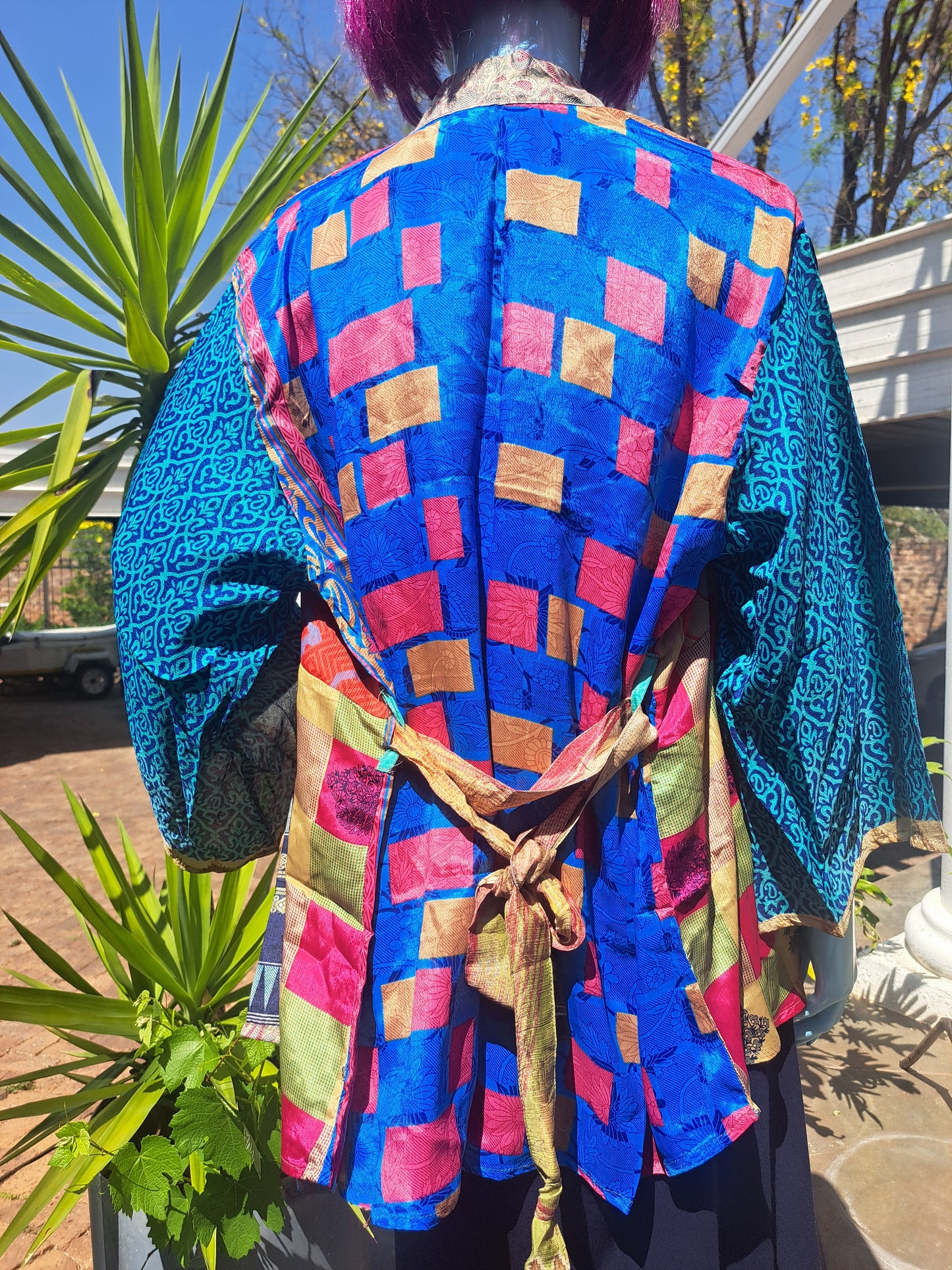 Block & Navy Kimono