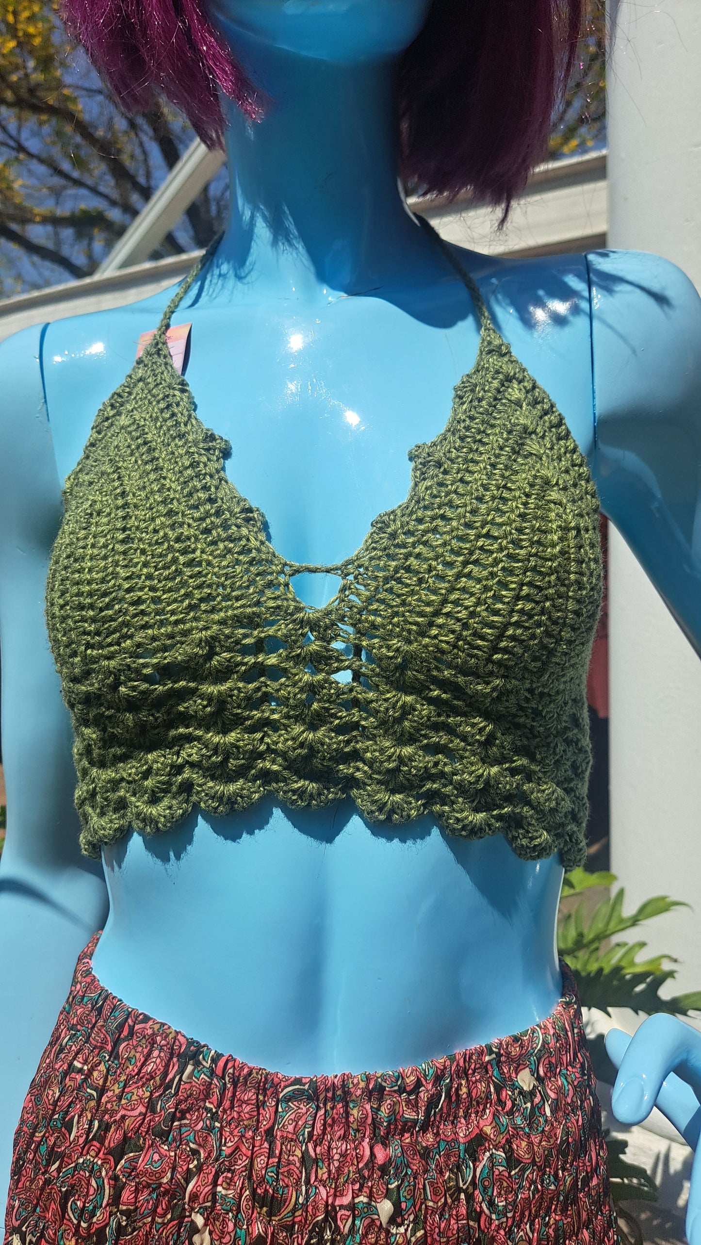 Moss Crochet Bra