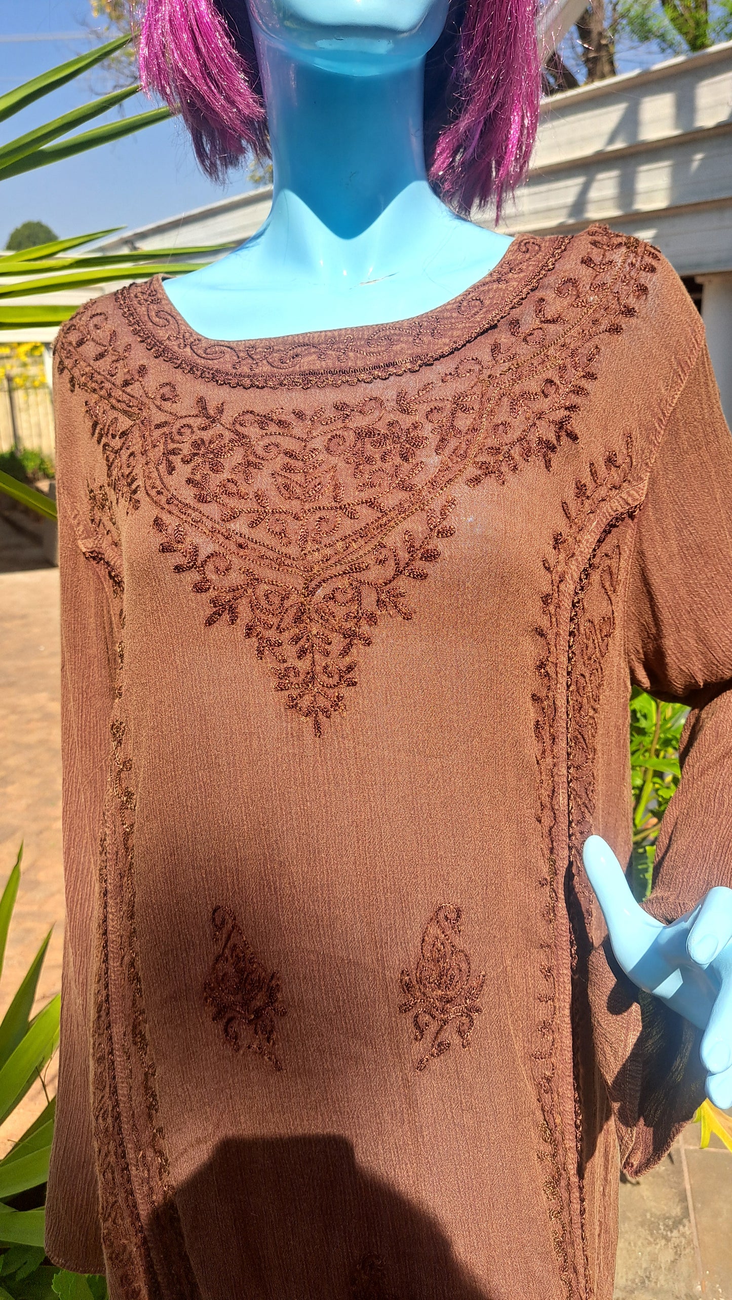 Detailed Chocolate Kurta