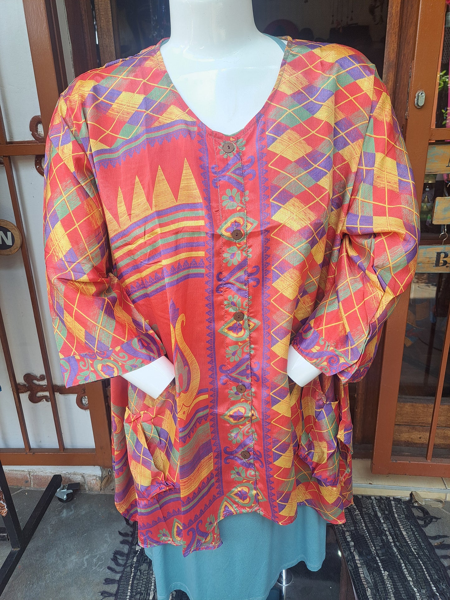 Checkered Swing Top