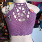 Purple Diamond Crochet Crop