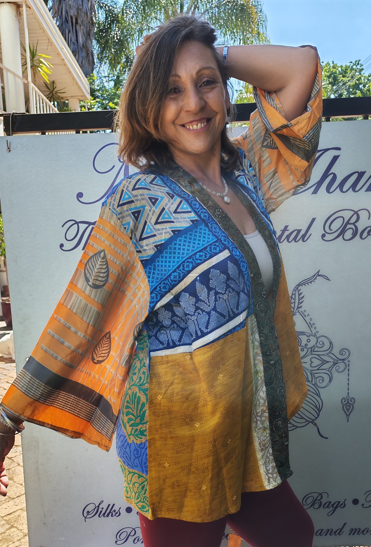 Short Kimono Orange Sleeve