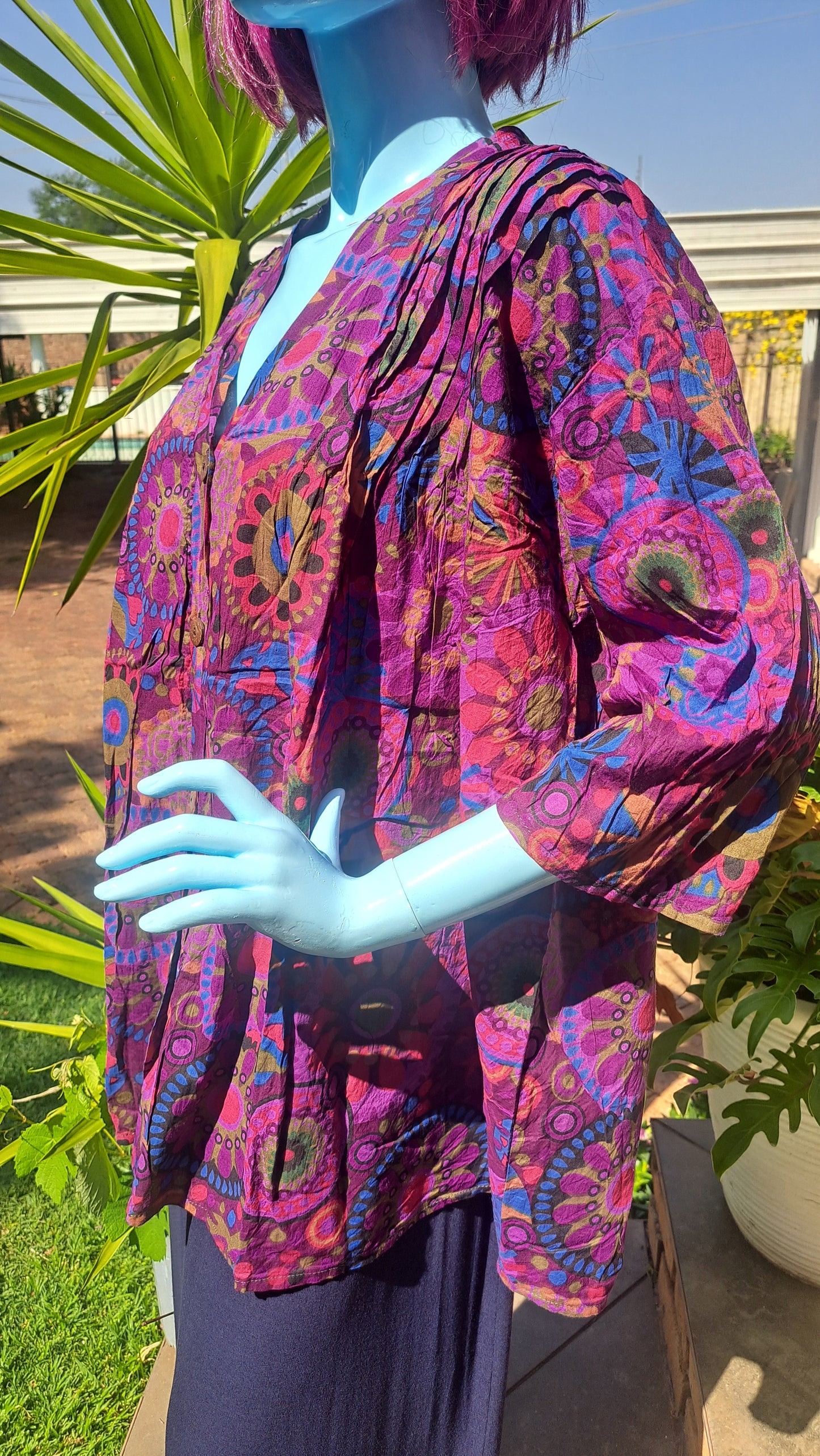 Plum Crazy Mandala Blouse