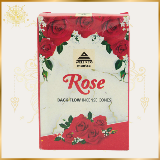 Wellness Mantra Rose Backflow Incense Cones