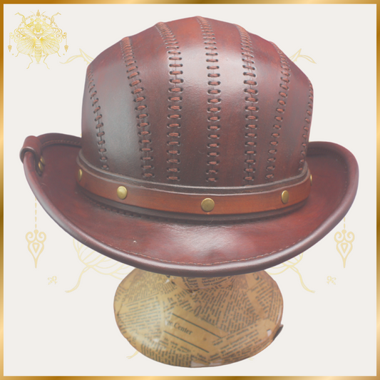 Leather Bowler Hat