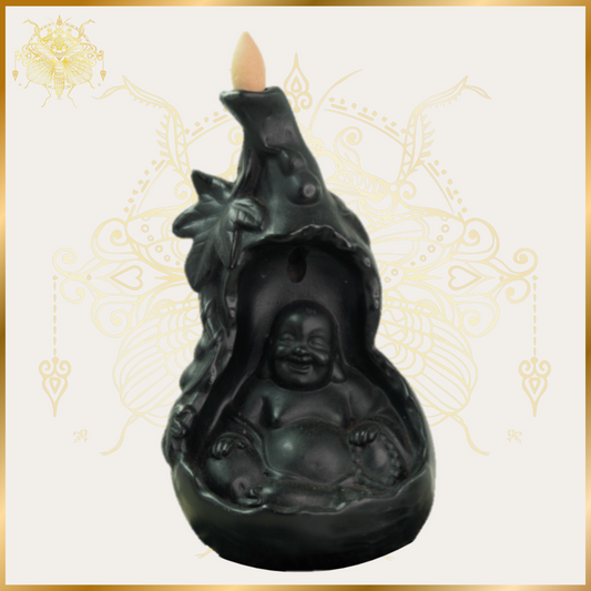 Large Laughing Buddha Backflow Incense Burner